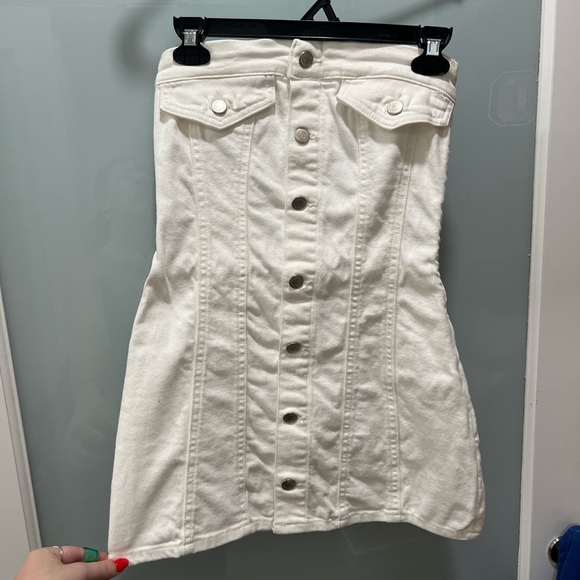 Pull&Bear White denim mini dress - Picture 11 of 14